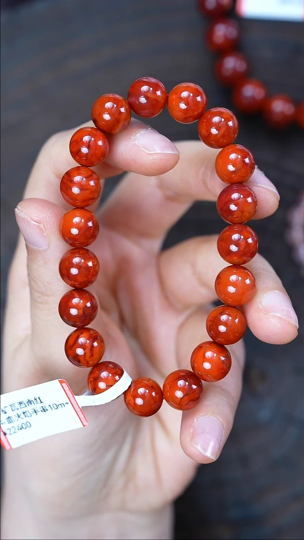 未镶嵌手串南红玛瑙无胶无裂瓦西原矿10mm+28g1065