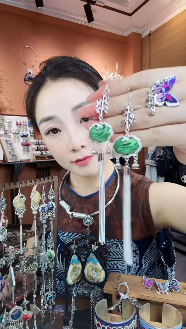 刺绣纯手工民族风耳环
