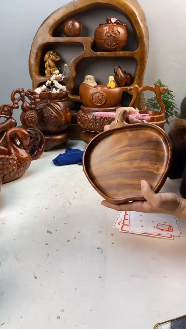 香樟木A64苹果盘/尺寸20*20*4