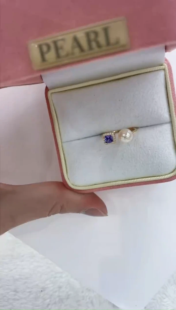 【闪购商品】海水珍珠戒指银S925镶嵌海水珍珠戒指