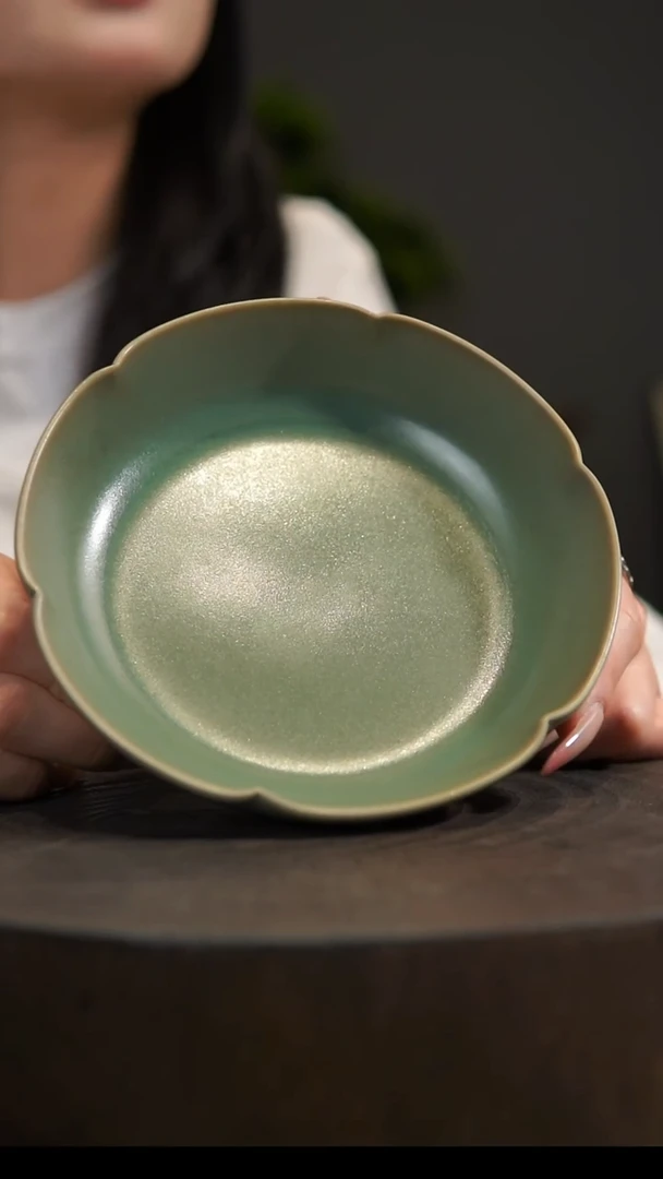 杯子葵口洗 汝州原产地 原矿老釉