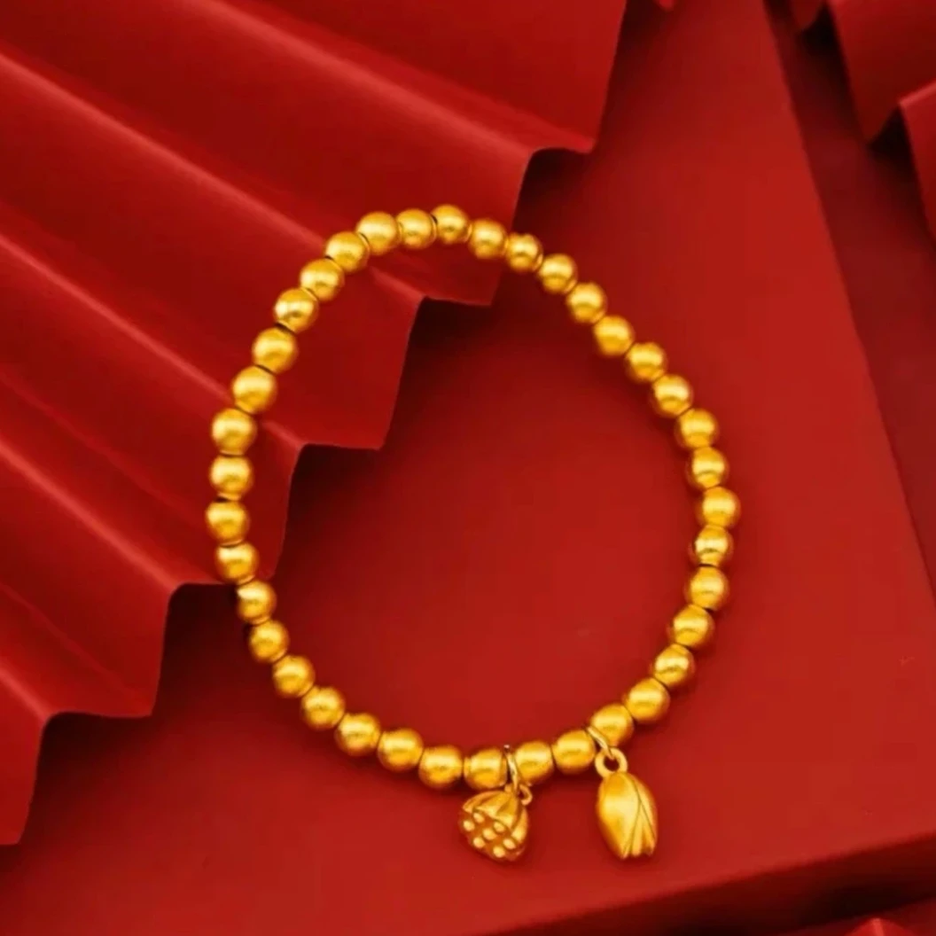 喜喜手链 【喜喜】新中式国潮国风莲 花时尚百搭手链佩戴首饰