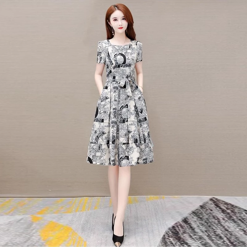 冰丝小个子女装连衣裙2025新款夏洋气质高端精致奢妈妈装25626-AS