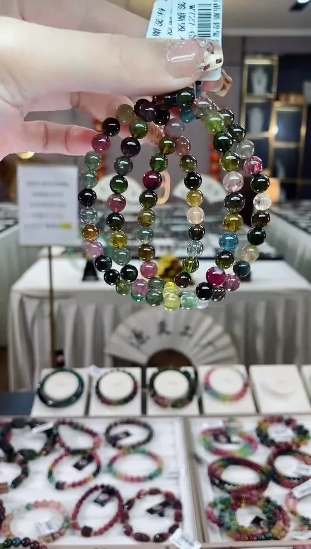 【闪购商品】碧玺单圈手串6mm+未镶嵌一物一证dan多样性发货一条