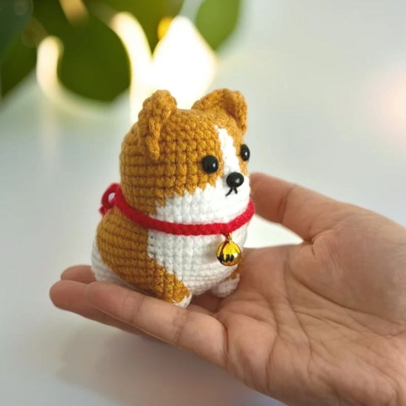 【材料包/成品♥柯基狗】手工毛线钩织玩偶