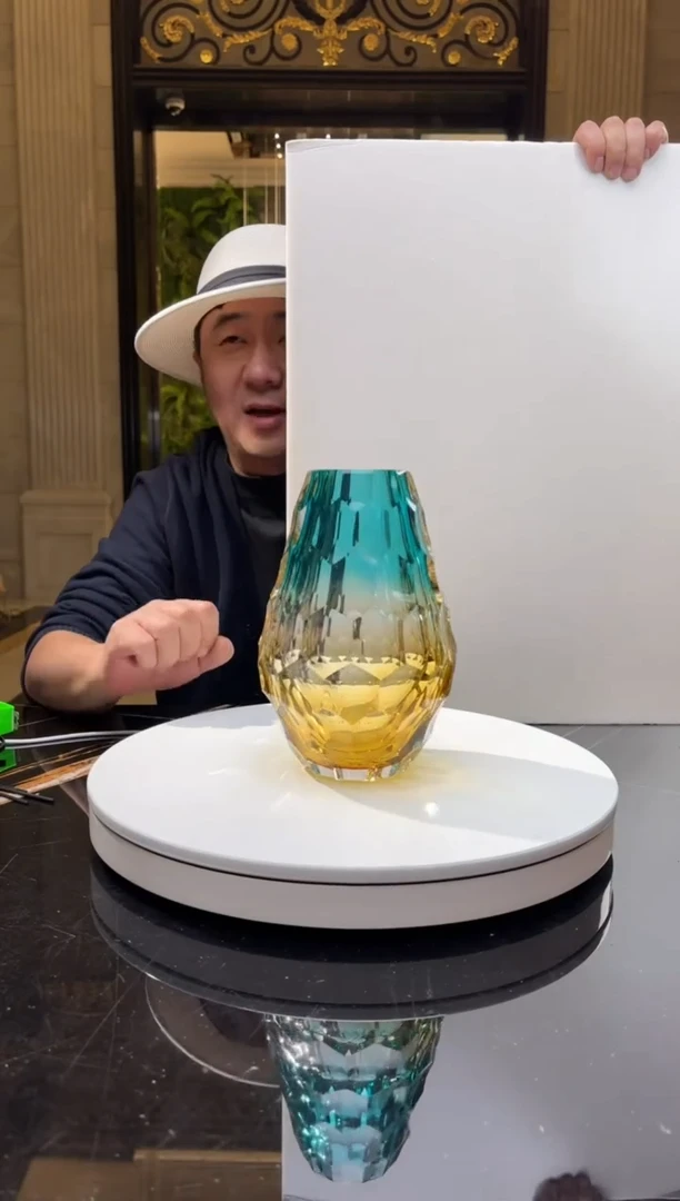 【闪购商品】摆件AJ05512琉璃多切面花瓶