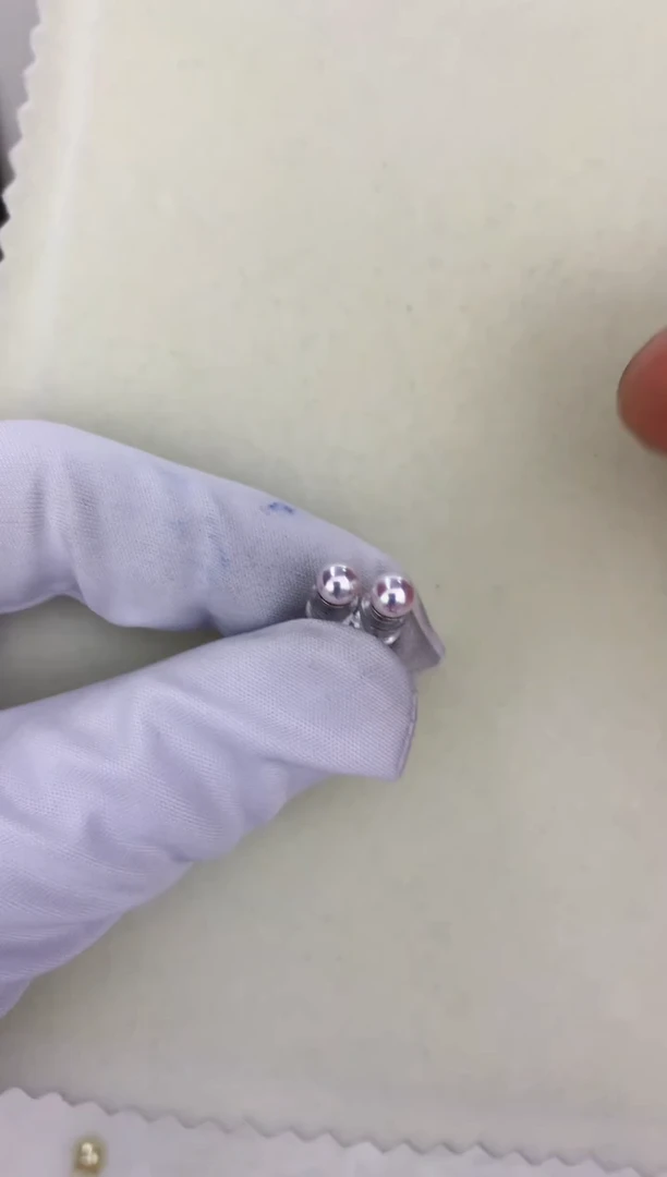 银S925镶嵌DA海水珍珠 GD139 耳钉