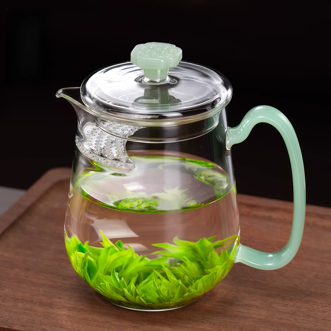 加厚高硼硅玻璃月牙过滤公道杯泡茶杯茶漏泡茶一体绿茶专用分茶器