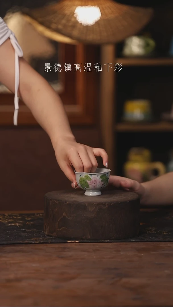 陶瓷景德镇高温釉下手绘陶瓷378
