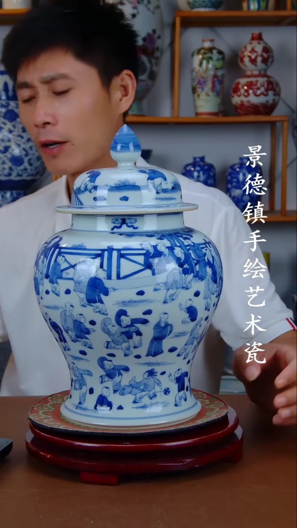 摆件景德镇手工手绘陶瓷摆件47