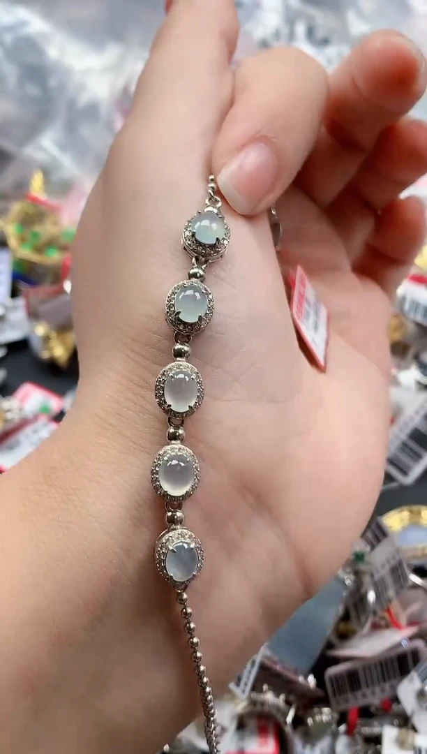 银S925镶嵌戒指翡翠天然A货缅甸翡翠