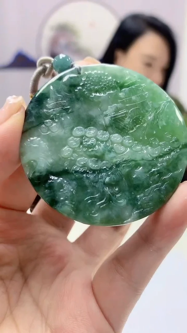 【闪购商品】定制翡翠未镶嵌3123ms-毛货挂件29