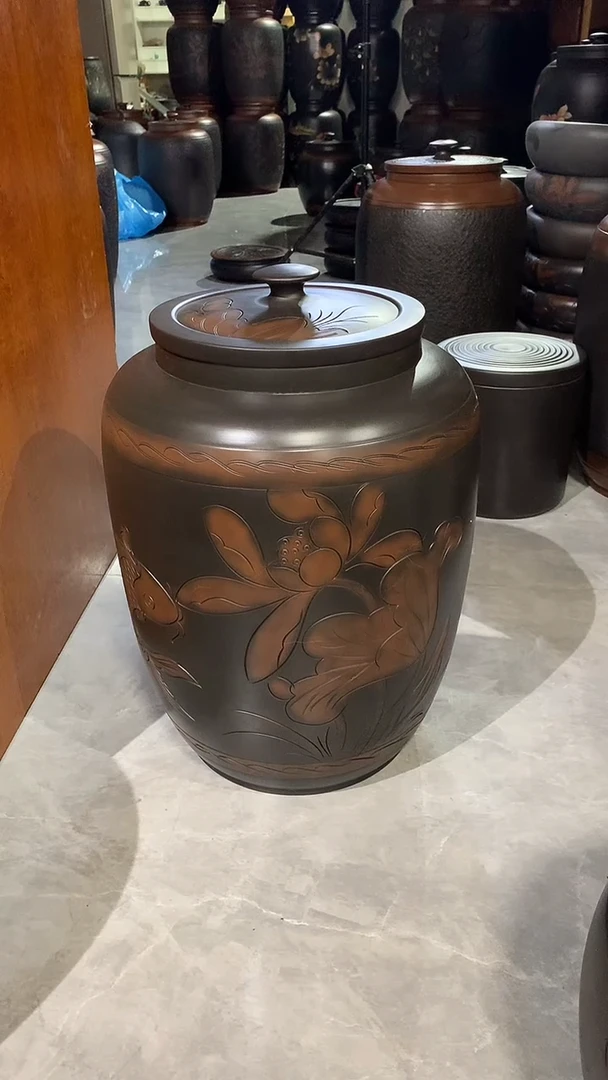 小三号线茶缸荷花图