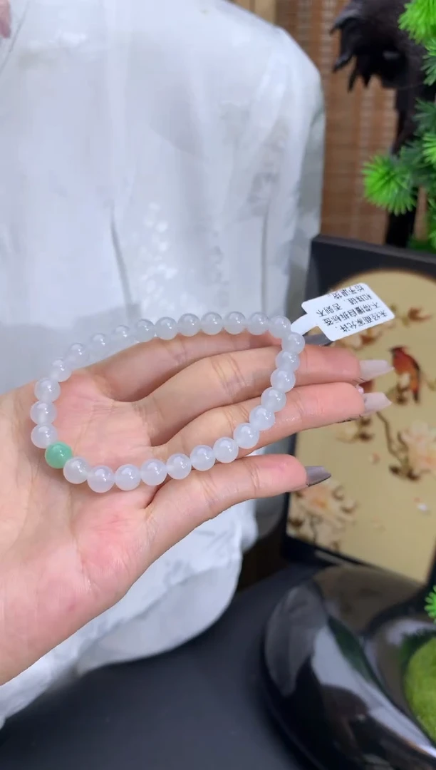 【闪购商品】翡翠手链未镶嵌卡6.6mm