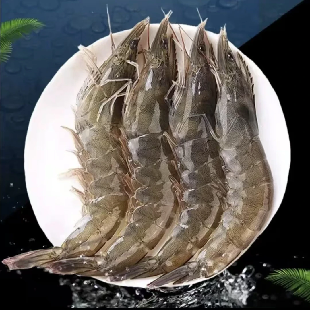 L【30-40大虾】肉质鲜嫩大个头海水大虾单只15~18cm一盒4斤50~60只