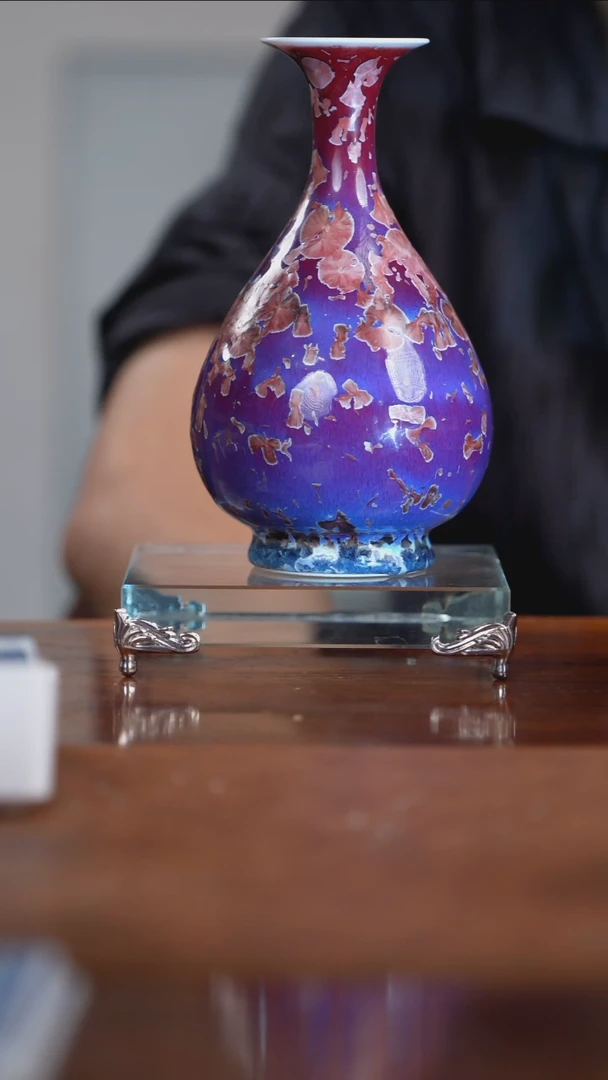 景德镇陶瓷结晶釉花瓶