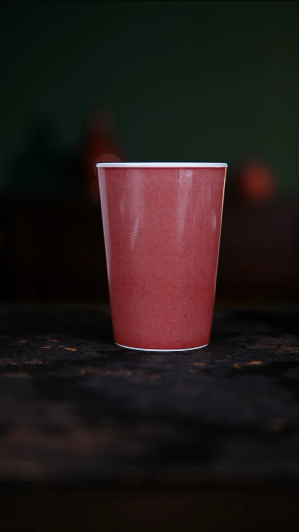 杯子景德镇纯手工陶瓷豇豆红
