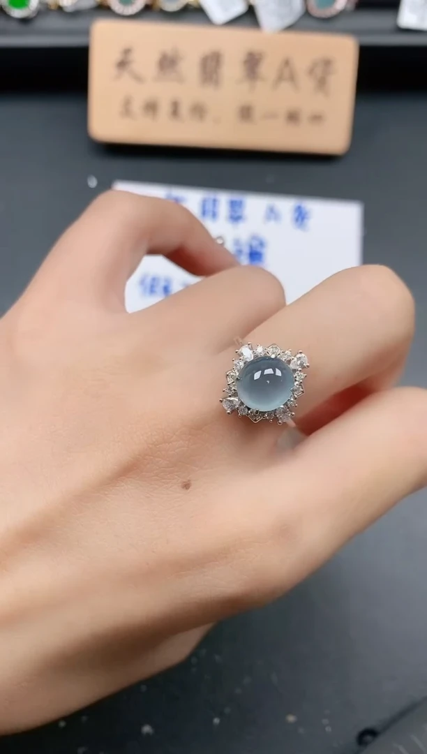 银S925镶嵌戒指翡翠1111