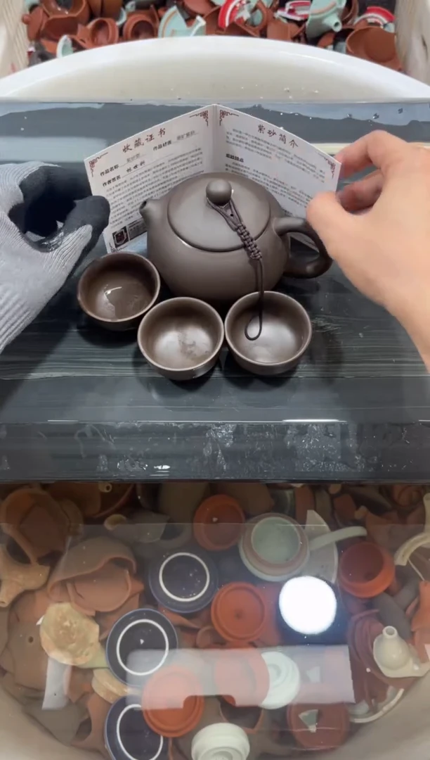 210ml紫砂凤鸣西施壶（林世科）一壶三杯