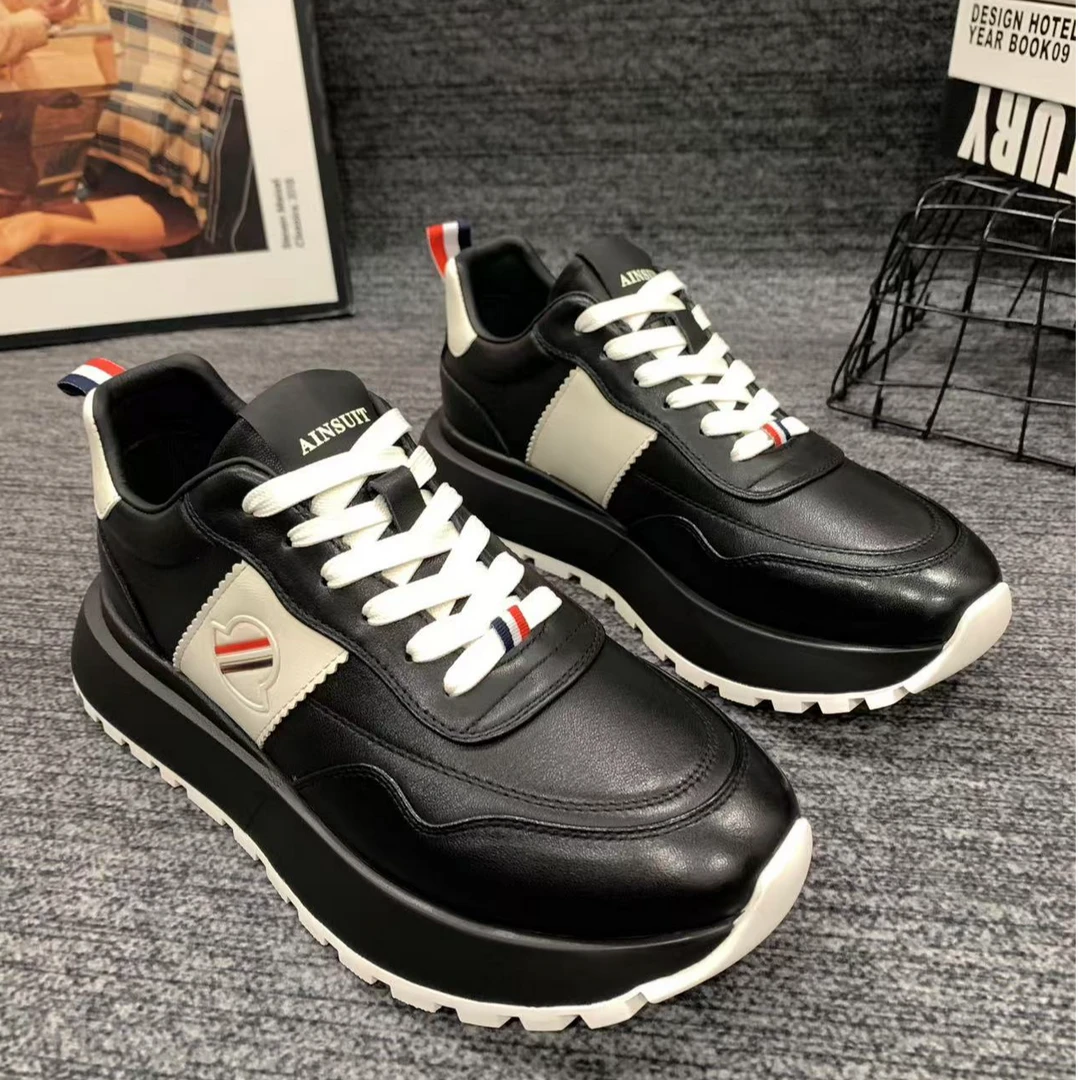 D1925【单鞋】新款男士真皮时尚百搭休闲男鞋