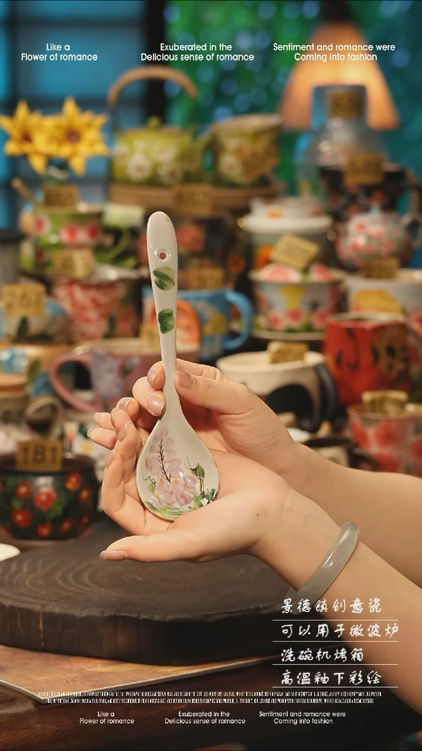 陶瓷景德镇高温釉下彩手工手绘款式