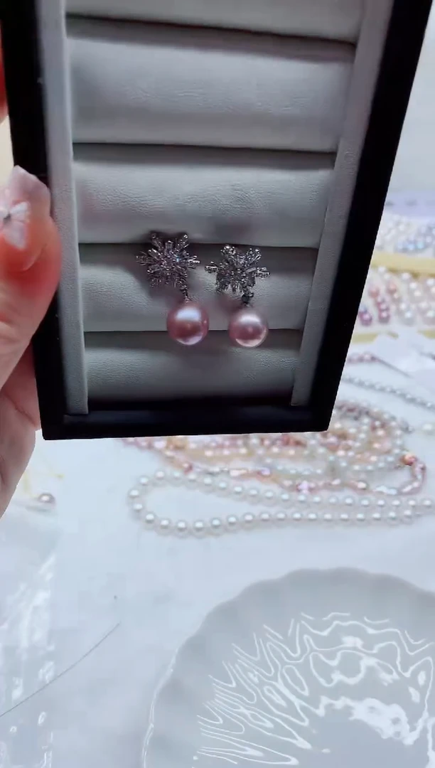 未镶嵌耳饰淡水珍珠多样性发其一【非无瑕】