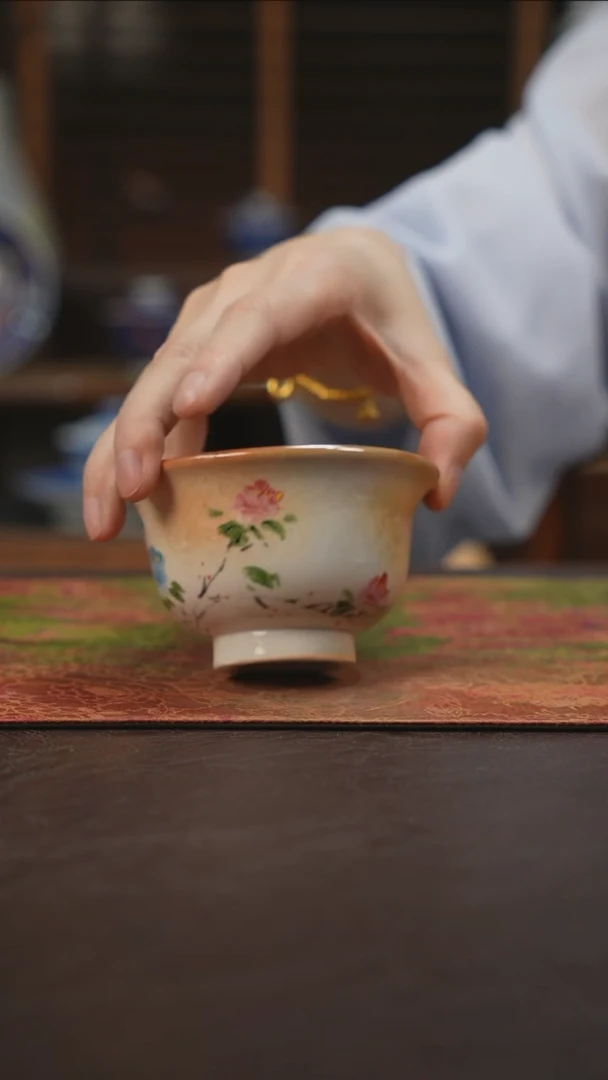 杯景德镇陶瓷杯碗柴烧多人