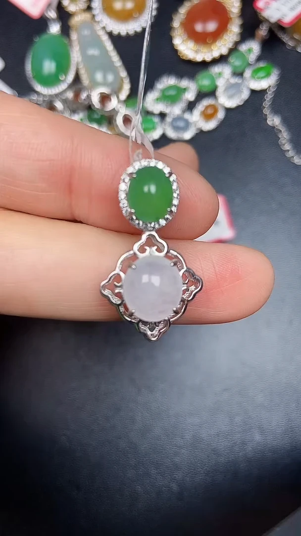 银S925镶嵌戒指翡翠8900