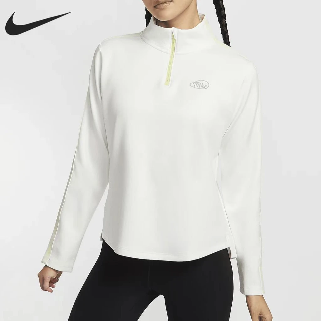NIKE耐克女子NK ONE TF HZ TOP NVTY GCE无领长T恤HQ4740-133