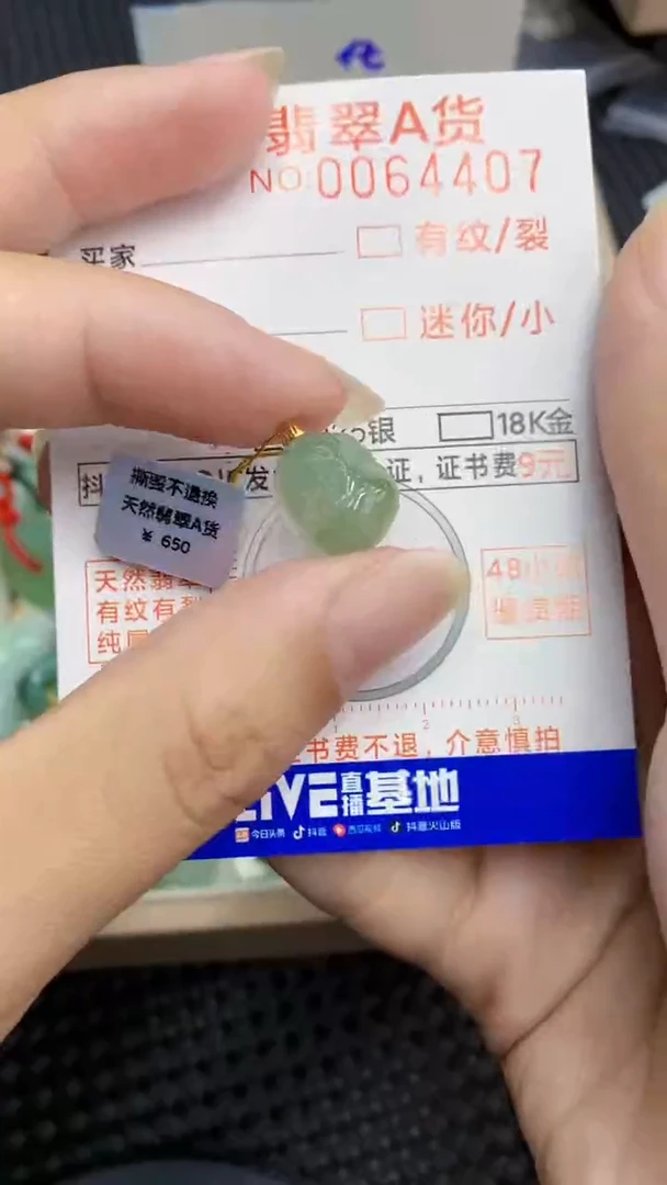 【闪购商品】翡翠颈饰18K金镶嵌            8