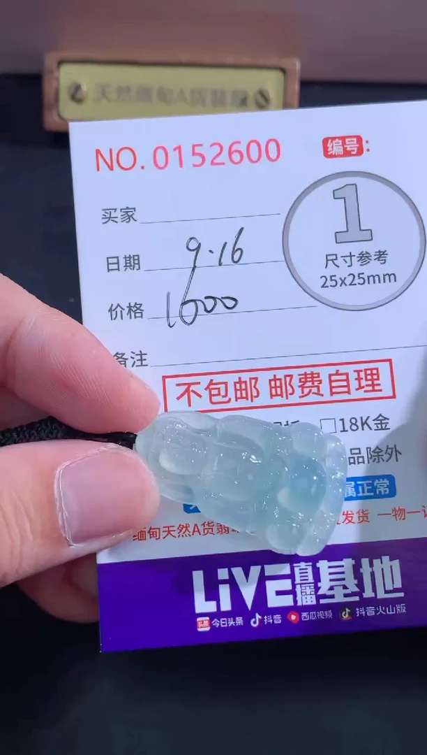 颈饰未镶嵌翡翠李***毒！