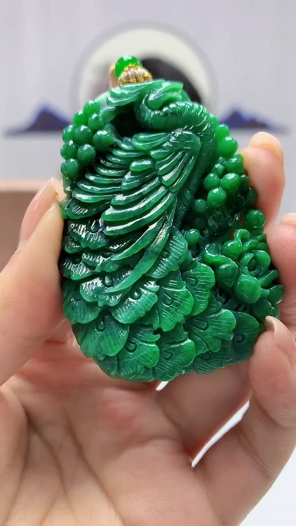 【闪购商品】定制翡翠未镶嵌5060ms-毛货挂件