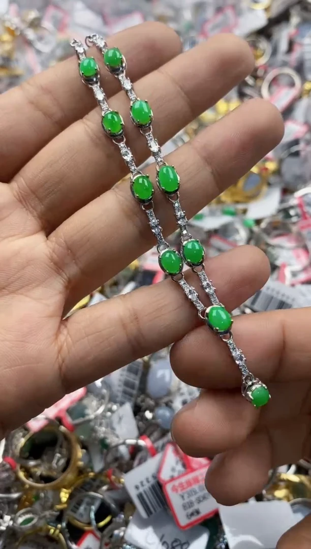 银S925镶嵌戒指翡翠11                1