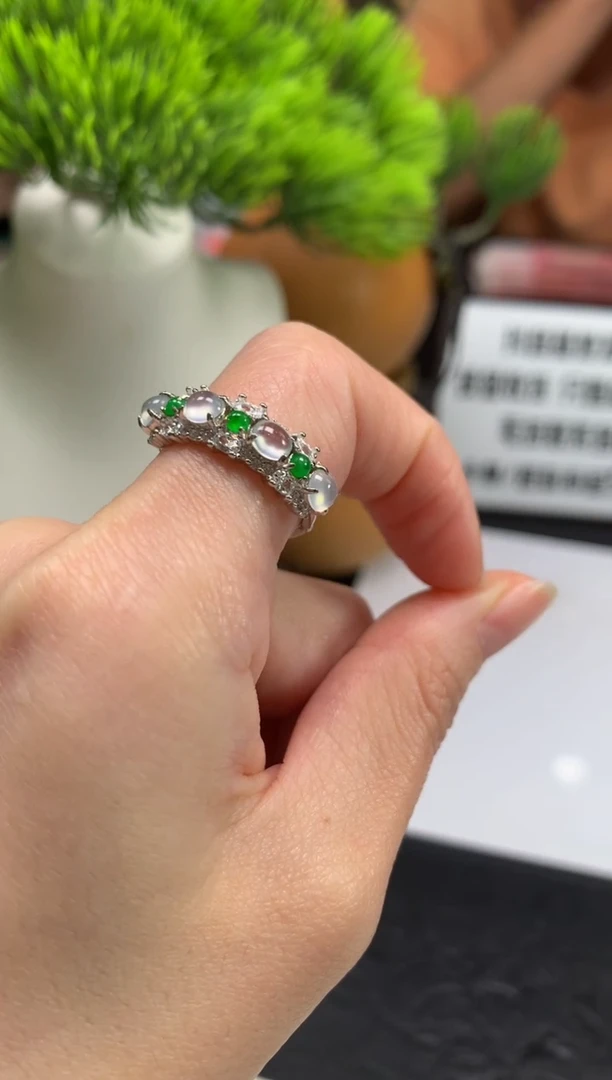 未镶嵌戒指翡翠小****c---124672