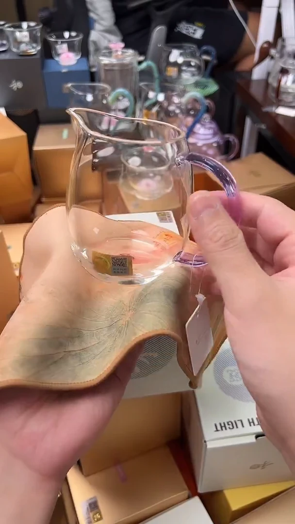 @@禾器晶彩澄然浅紫色+禾器茶巾千里江山