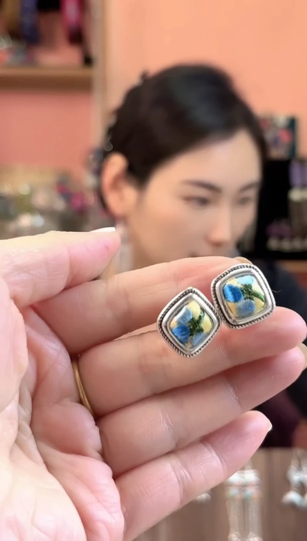 织绣艺枝独绣手工饰品400