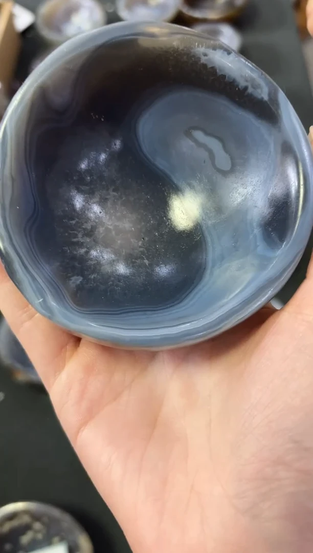 未镶嵌车挂玛瑙/玉髓玛瑙碗摆件GW