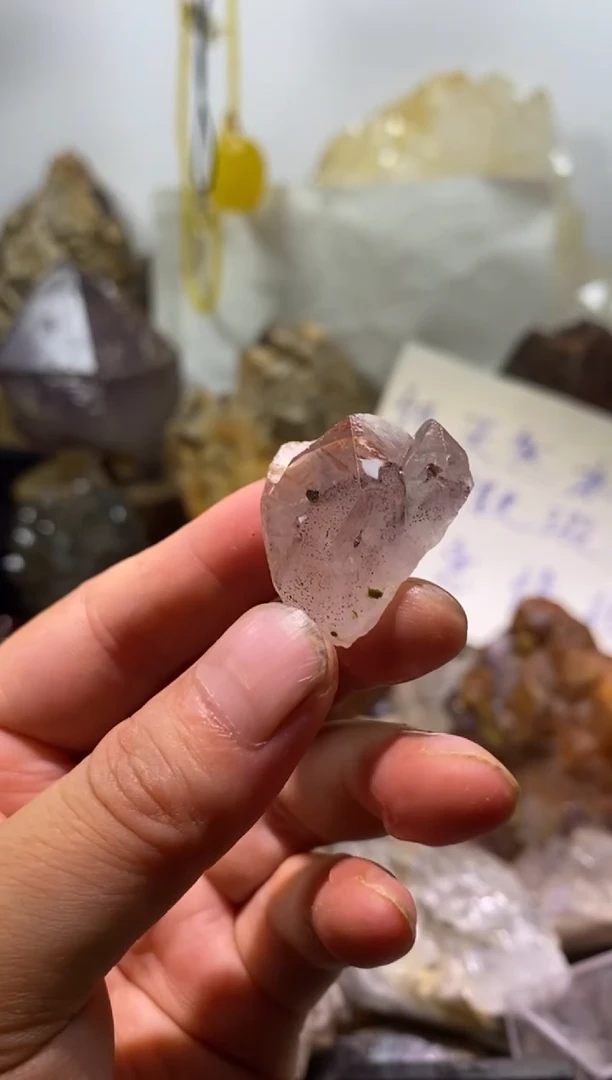 水晶珠宝半成品未镶嵌45号绿帘花园+隐山