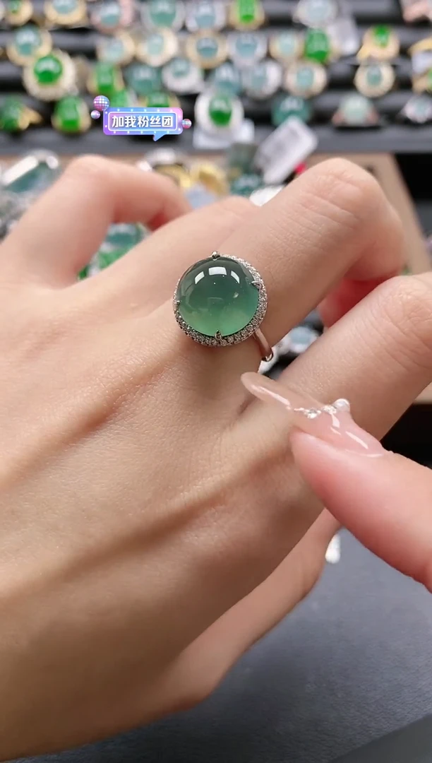 【闪购商品】翡翠戒指银S925镶嵌51511