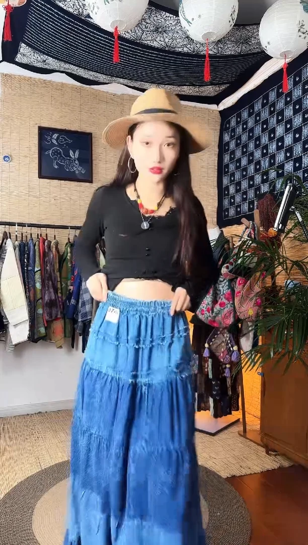 【闪购商品】设计师款蓝多层裙子