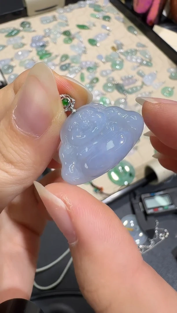 翡翠18K金镶嵌颈饰X0708-1501-204