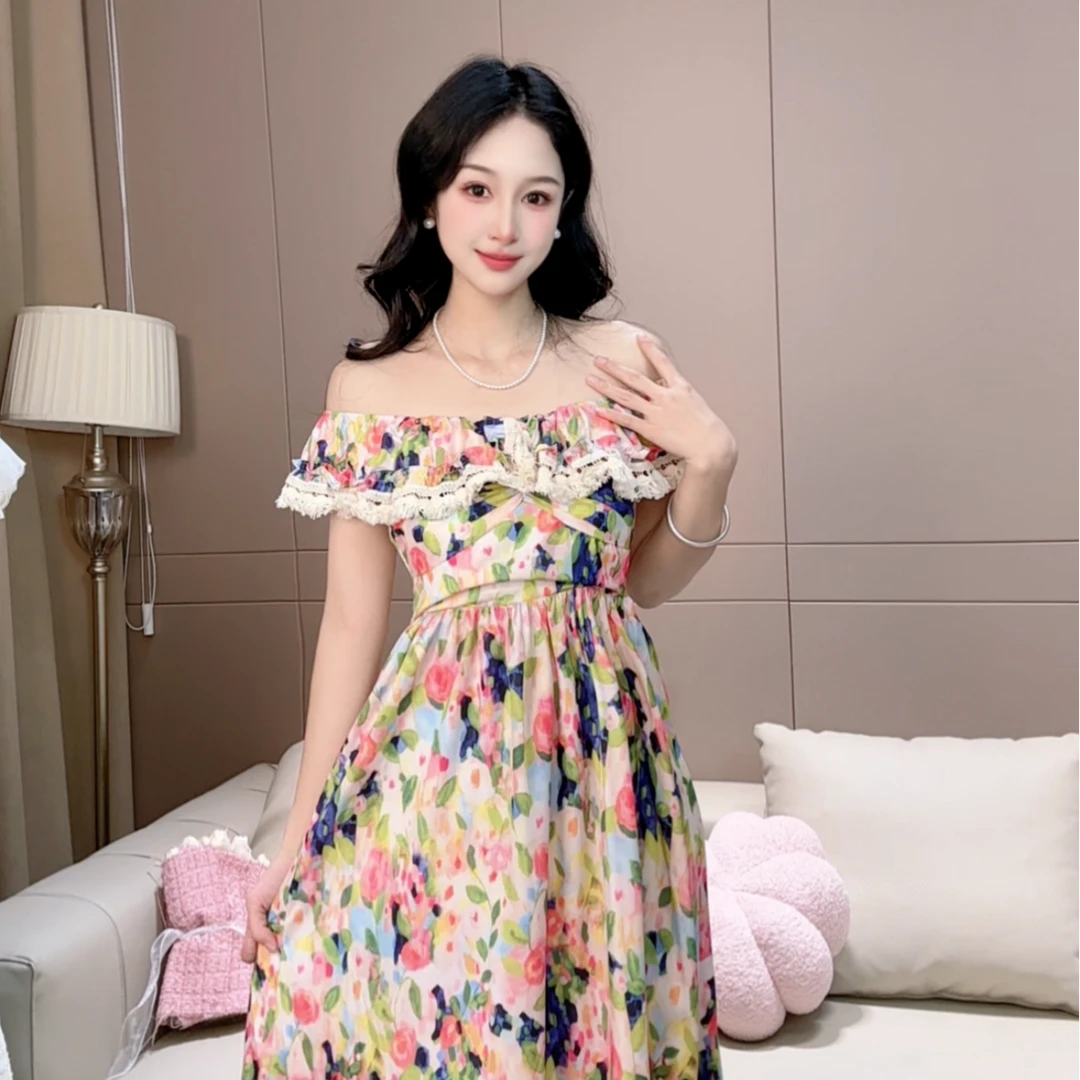 【秀气简易】女装收腰设计款连衣裙春夏气质显瘦气质甜美长裙