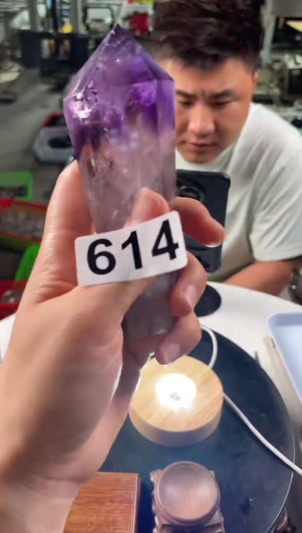 未镶嵌发晶大型摆件（非配饰）紫水晶权杖614  217克