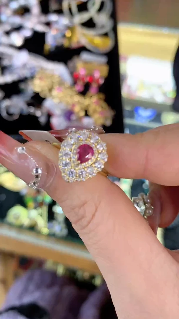 【闪购商品】碧玺戒指银S925镶嵌楚楚中古珠宝甄选不退换