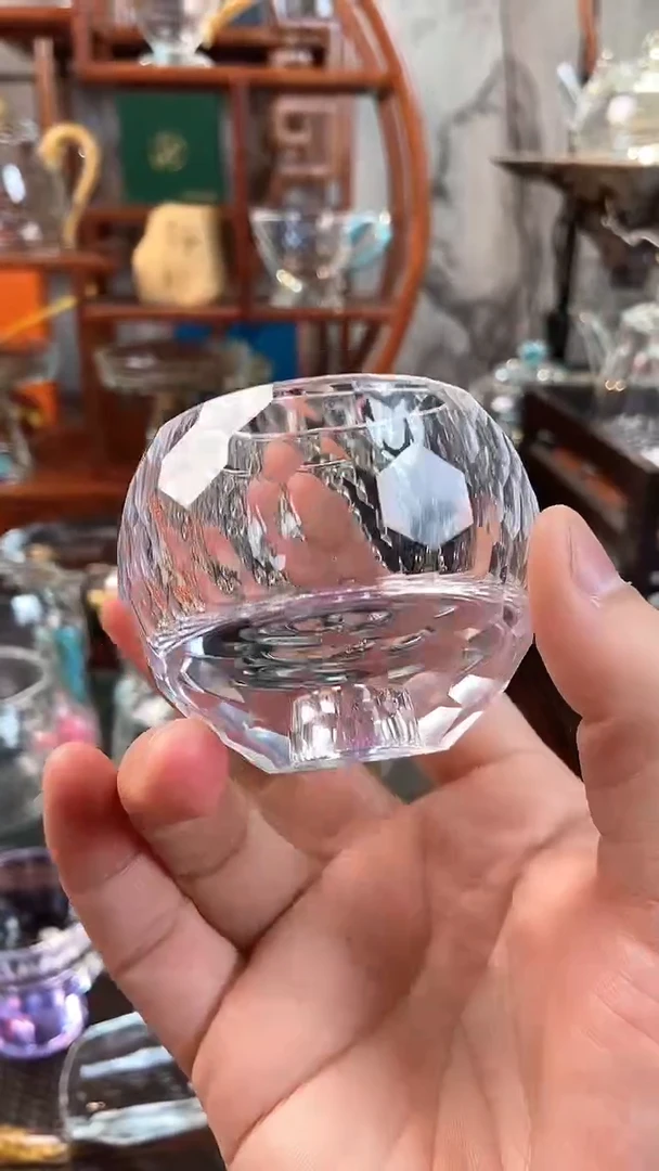 【闪购商品】玺宴新款水晶球形茶碗紫罗兰