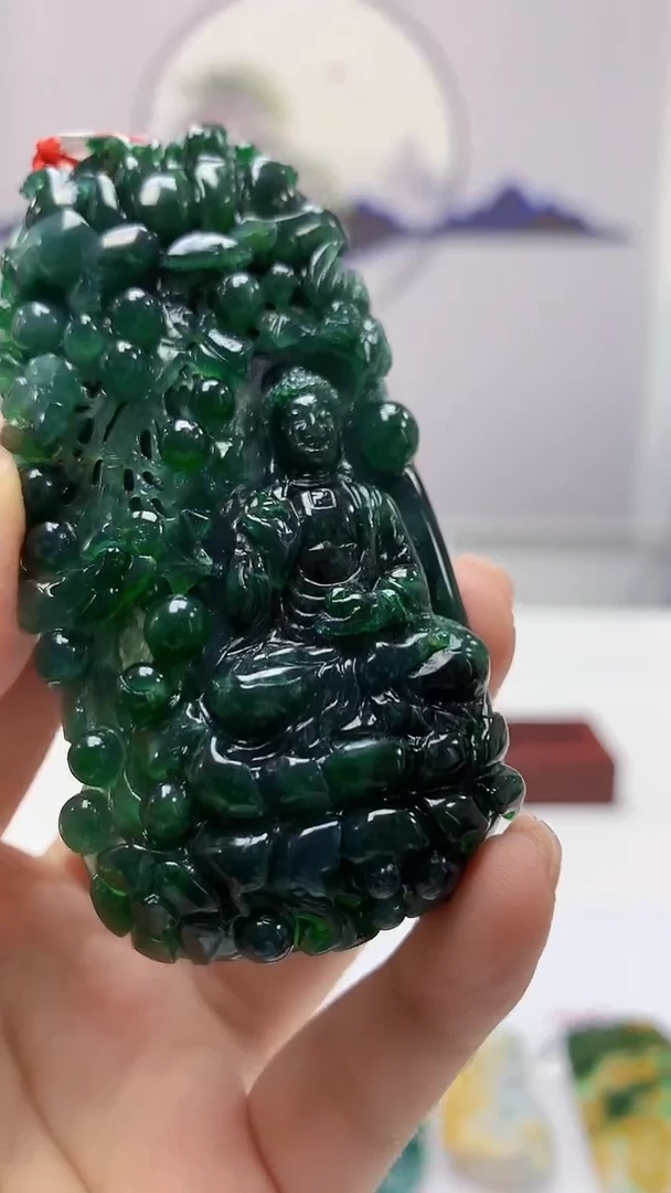 【闪购商品】定制翡翠未镶嵌4812ms-毛货166佛