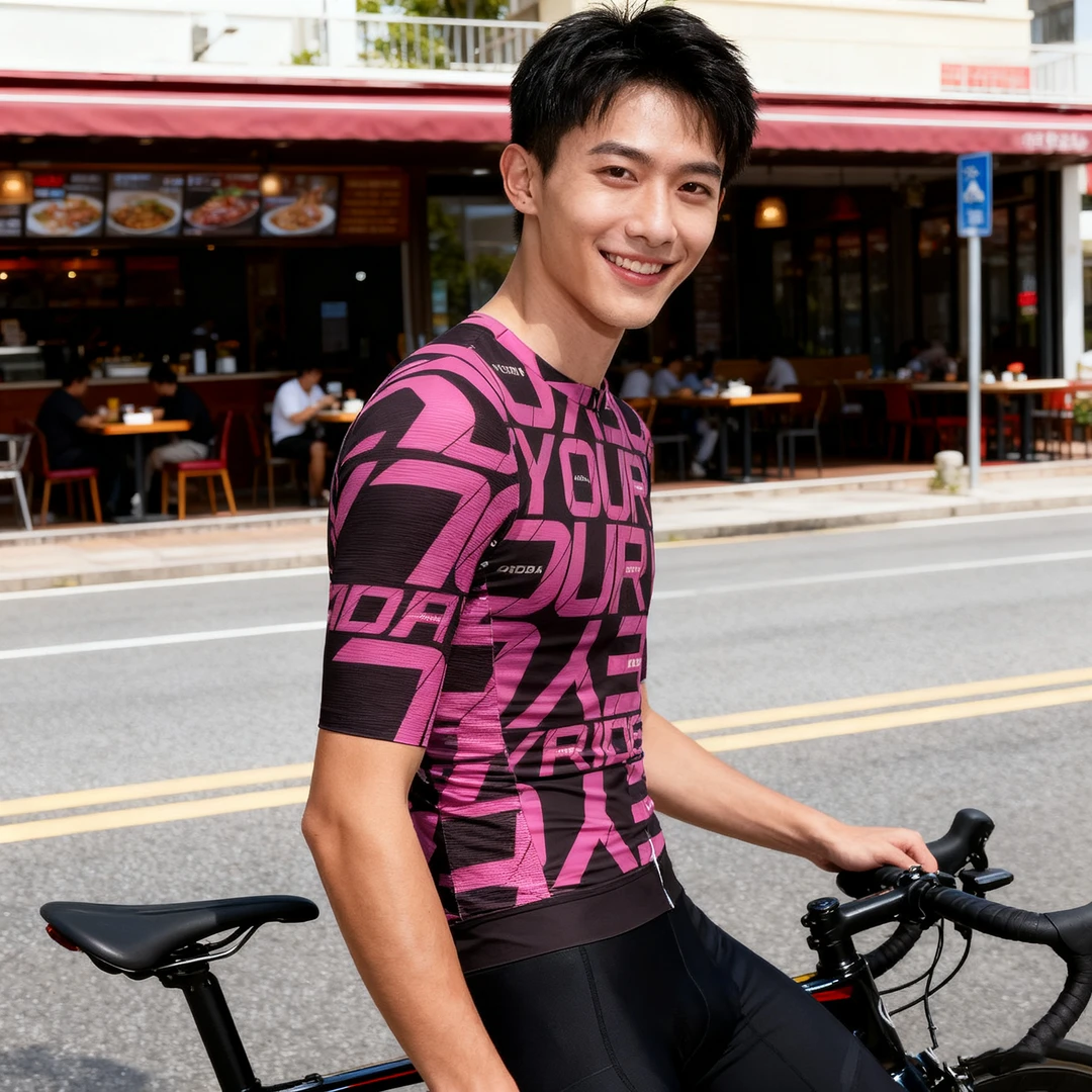 AOGDA新款夏季男款短袖自行车骑行服山地车运动服修身PRO版