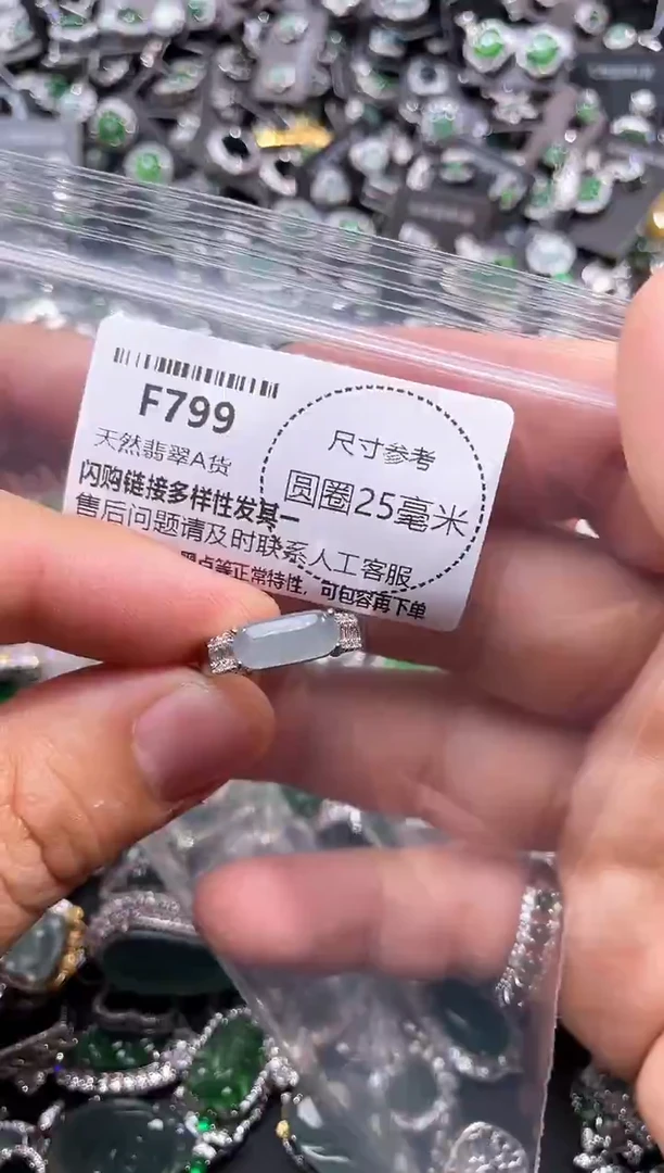 翡翠未镶嵌颈饰F799戒指