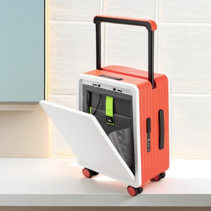 宽拉杆拉杆箱行李箱前开侧开系列20寸登机箱大容电脑箱旅行箱子