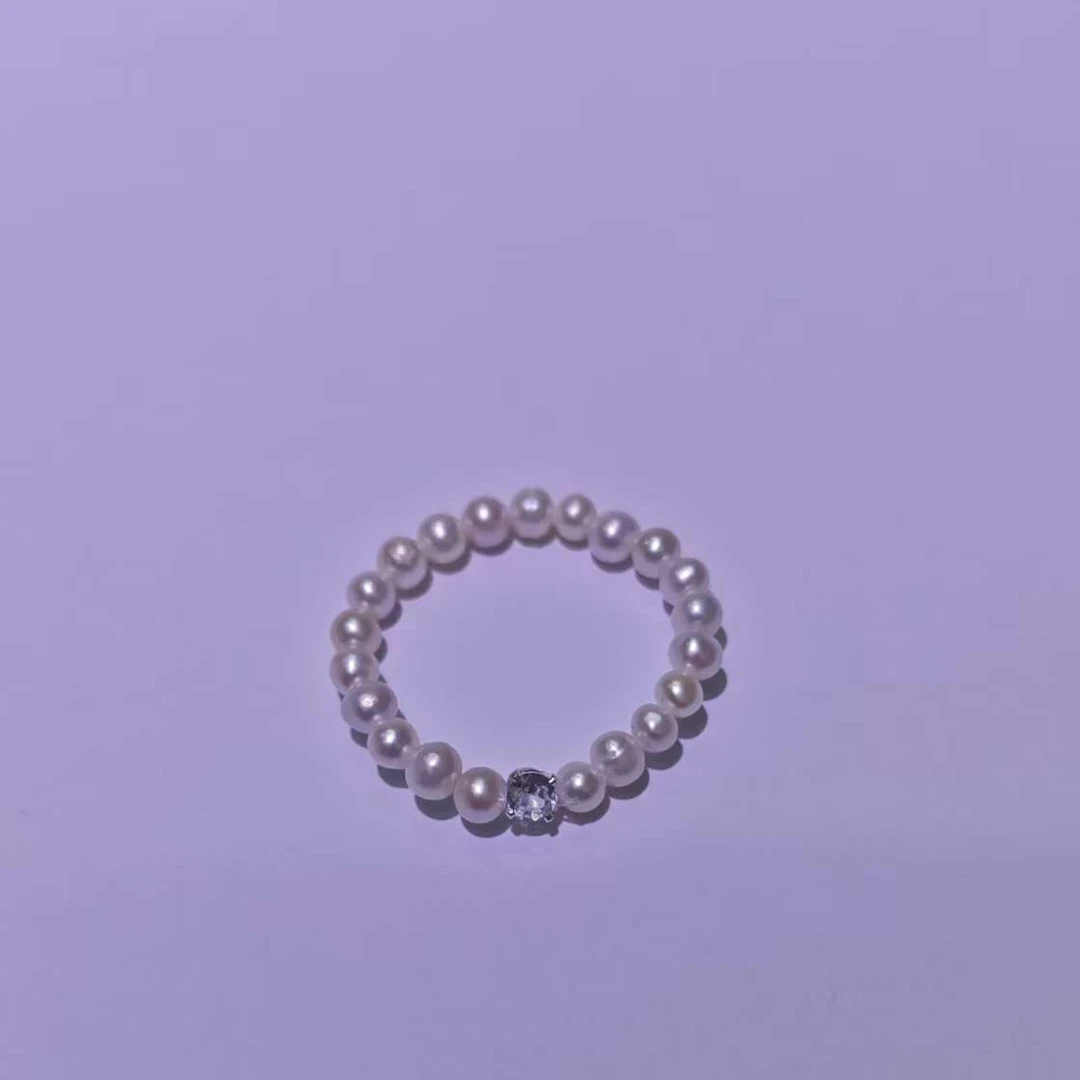 天然淡水珍珠戒指 J01